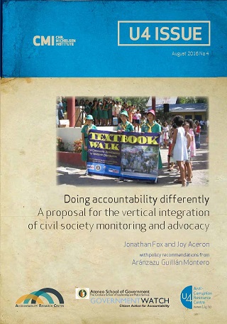Doing Accountability Differently: A Proposal for the Vertical Integration of Civil Society Monitoring and Advocacy